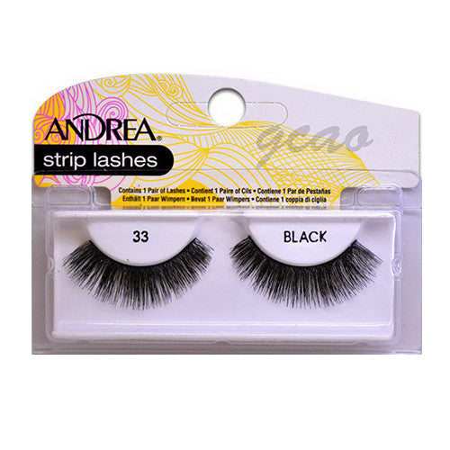 Andrea Lashes Strip Style 33, Black, 1 Set